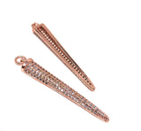 CZ Micro Pave Spike Charm, Pave Charm, Jewelry Supplies, DIY Jewelry, Micro Pave Charm, Dagger Charm, Spike Charms, 1 Pc