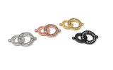 CZ Micro Pave Ring Connector, CZ Charm Connector, Jewelry Making Supplies, Bracelet Connector, Jewelry Findings for DIY Jewelry Making, 1 Pc