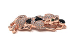 CZ Micro Pave Leopard Connector, Pave Findings, CZ Pave Connectors, Jewelry Findings, Jewelry Supplies, for DIY Jewelry Making, 1 Pc