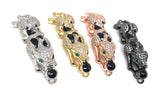 CZ Micro Pave Leopard Connector, Pave Findings, CZ Pave Connectors, Jewelry Findings, Jewelry Supplies, for DIY Jewelry Making, 1 Pc