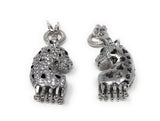 CZ Micro Pave Leopard Pendant /Enhancer, CZ Pave Pendant, Jewelry Findings, Jewelry Supplies, CZ Leopard Head Link Connector, Jewelry Making