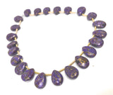 Purple Copper Turquoise Gemstone Beads, Turquoise Beads, Wholesale Bulk Beads for DIY Jewelry Making, Jewelry Supplies, 10X7.5mm , 23 Pcs