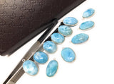 4Pcs Larimar Gemstone Charms, AAA Grade Larimar Sterling Silver Charms, Bulk Wholesale Charms, Jewelry Supplies for DIY Jewelry