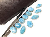 4Pcs Larimar Gemstone Charms, AAA Grade Larimar Sterling Silver Charms, Bulk Wholesale Charms, Jewelry Supplies for DIY Jewelry