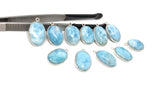 4Pcs Larimar Gemstone Charms, AAA Grade Larimar Sterling Silver Charms, Bulk Wholesale Charms, Jewelry Supplies for DIY Jewelry
