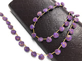 Purple Copper Turquoise Gemstone Beads, Turquoise Beads, Wholesale Bulk Beads for DIY Jewelry Making, Jewelry Supplies, 8.5mmX8.5mm , 19 Pcs