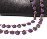 Purple Copper Turquoise Gemstone Beads, Turquoise Beads, Wholesale Bulk Beads for DIY Jewelry Making, Jewelry Supplies, 8.5mmX8.5mm , 19 Pcs