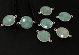 Amazonite Gemstone Connector, Sterling Silver Briolette Connectors, Jewelry Supplies for Jewelry Making, Wholesale Jewelry Findings, 1 Pc