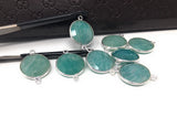 Amazonite Gemstone Connector, Sterling Silver Briolette Connectors, Jewelry Supplies for Jewelry Making, Wholesale Jewelry Findings, 1 Pc