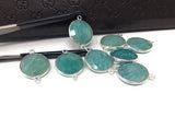 Amazonite Gemstone Connector, Sterling Silver Briolette Connectors, Jewelry Supplies for Jewelry Making, Wholesale Jewelry Findings, 1 Pc