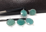 Amazonite Gemstone Connector, Sterling Silver Briolette Connectors, Jewelry Supplies for Jewelry Making, Wholesale Jewelry Findings, 1 Pc