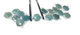 Sterling Silver Amazonite Gemstone Connector, Bulk Charms, Jewelry Supplies for Jewelry Making, Wholesale Jewelry Findings, 1 Pc