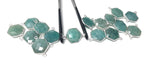 Sterling Silver Amazonite Gemstone Connector, Bulk Charms, Jewelry Supplies for Jewelry Making, Wholesale Jewelry Findings, 1 Pc