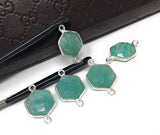 Sterling Silver Amazonite Gemstone Connector, Briolette Connectors, Jewelry Supplies for Jewelry Making, Wholesale Jewelry Findings, 1 Pc