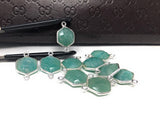 Sterling Silver Amazonite Gemstone Connector, Briolette Connectors, Jewelry Supplies for Jewelry Making, Wholesale Jewelry Findings, 1 Pc