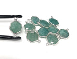 Sterling Silver Amazonite Gemstone Connector, Briolette Connectors, Jewelry Supplies for Jewelry Making, Wholesale Jewelry Findings, 1 Pc