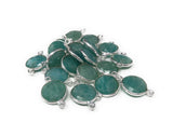 Sterling Silver Amazonite Gemstone Connector, Bulk Charms, Jewelry Supplies for Jewelry Making, Wholesale Jewelry Findings, 1 Pc
