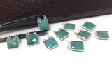 9 Pcs Sterling Silver Amazonite Gemstone Connector, Bulk Charms, Jewelry Supplies for Jewelry Making, Wholesale Jewelry Findings