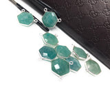 Sterling Silver Amazonite Gemstone Connector, Bulk Charms, Jewelry Supplies for Jewelry Making, Wholesale Jewelry Findings, 1 Pc