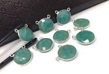 Sterling Silver Amazonite Gemstone Connector, Amazonite Charms, Bulk Jewelry Supplies for Jewelry Making, Wholesale Jewelry Findings, 1 Pc