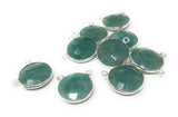Sterling Silver Amazonite Gemstone Connector, Amazonite Charms, Bulk Jewelry Supplies for Jewelry Making, Wholesale Jewelry Findings, 1 Pc