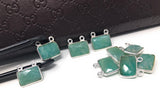 Sterling Silver Amazonite Gemstone Connector, Jewelry Supplies for Jewelry Making, Wholesale Jewelry Findings, Bulk Amazonite Charms, 1 Pc