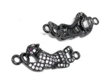 CZ Micro Pave Leopard Connector, Pave Findings, CZ Pave Link Charm Connectors, Jewelry Findings, Jewelry Supplies, DIY Jewelry Making, 1 Pc