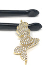 CZ Micro Pave Mermaid Connector, Pave Findings, CZ Gold Plated Connectors, Jewelry Findings, Jewelry Supplies for DIY Jewelry Making, 1 Pc