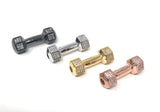 Pave Dumbbell Beads, CZ Micro Pave Fitness Dumbbell Connector Beads, Jewelry Supplies, Jewelry Findings for DIY Jewelry Making, 23mmX7mm