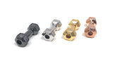 Pave Dumbbell Beads, CZ Micro Pave Fitness Dumbbell Connector Beads, Jewelry Supplies, Jewelry Findings for DIY Jewelry Making, 23mmX7mm