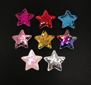 Star Sequins Padded Patch Applique, Star Applique, Star Patch, DIY Crafts, Headwear Supplies, DIY Hair Clips Supplies, 1 Pc