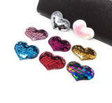 8 Pcs Heart Sequins Padded Patch Applique, Heart Applique, Heart Patch, DIY Crafts, Headwear Supplies, DIY Hair Clips Supplies