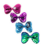 10 Pcs Reversible Sequin Bow Hair Clips, Hair Bow With Alligator Clips, Colorful Rainbow Sequins Hair Bow Girl Barrette Hair Accessories