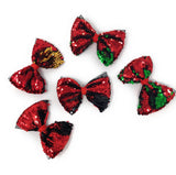 Reversible Sequin Mermaid Bow Hair Clips, Red Sequins Hair Bow Kids Hair Accessories, Girls Barrette Clips, 1 Pc