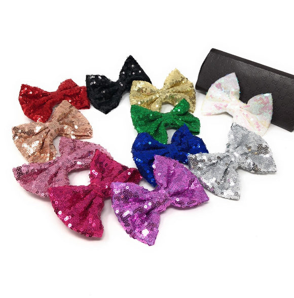 Sequin Bow Hair Clips, Hair Bow Kids Girl Hair Accessories, Girls Hair Clip , Pigtail Hair Clips, 1 Pc