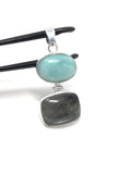 Labradorite Pendant, Larimar Pendant, Gemstone Pendant, Gemstone Jewelry, Sterling Silver Pendant, Bohemian Jewelry, Wholesale Pendant