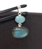 Labradorite Pendant, Larimar Pendant, Gemstone Pendant, Gemstone Jewelry, Sterling Silver Pendant, Bohemian Jewelry, Wholesale Pendant