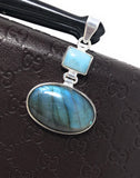 Labradorite Pendant, Larimar Pendant, Gemstone Pendant, Gemstone Jewelry, Sterling Silver Pendant, Bohemian Jewelry, Wholesale Pendant