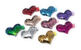 Girls Heart Hair Clips, Barrettes Sequins Clips for Toddlers, Birthday Gifts, Princess Girls Hair Clips, 1 Pair