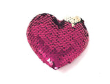 Reversible Sequin Heart Shape Hair Clips, Sequins Hair Bow Kids Hair Accessories, Valentines Clips for Girls, 1 Pc