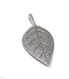CZ Micro Pave Leaf Pendant, Jewelry Supplies, Jewelry Findings, CZ Pendant, Micro Pave Pendants, DIY Jewelry, 1 Pc