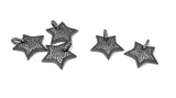 CZ Micro Pave Star Pendant, Gun Metal Plated Star Pendant, Jewelry Supplies, Jewelry Findings, Micro Pave Pendants, DIY Jewelry, 1 Pc