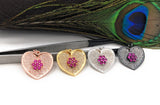 CZ Micro Pave Heart Charms, Jewelry Supplies for DIY Jewelry, Love Charms, CZ Charms in Gold Plated/Silver Plated/Rose Gold/Gun metal