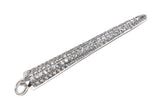 CZ Micro Pave Spike Charm, Pave Charm, Jewelry Supplies, DIY Jewelry, Micro Pave Charm, Dagger Charm, Spike Charms, 1 Pc