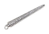 CZ Micro Pave Spike Charm, Pave Charm, Jewelry Supplies, DIY Jewelry, Micro Pave Charm, Dagger Charm, Spike Charms, 1 Pc