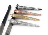 CZ Micro Pave Spike Charm, Pave Charm, Jewelry Supplies, DIY Jewelry, Micro Pave Charm, Dagger Charm, Spike Charms, 1 Pc