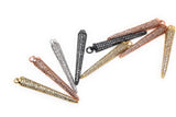CZ Micro Pave Spike Charm, Pave Charm, Jewelry Supplies, DIY Jewelry, Micro Pave Charm, Dagger Charm, Spike Charms, 1 Pc