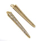 CZ Micro Pave Spike Charm, Pave Charm, Jewelry Supplies, DIY Jewelry, Micro Pave Charm, Dagger Charm, Spike Charms, 1 Pc