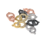 CZ Micro Pave Ring Connector, CZ Charm Connector, Jewelry Making Supplies, Bracelet Connector, Jewelry Findings for DIY Jewelry Making, 1 Pc