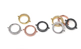 CZ Micro Pave Ring Connector, CZ Disc Connector, Jewelry Making Supplies, Bracelet Connector, Jewelry Findings for DIY Jewelry Making, 1 Pc